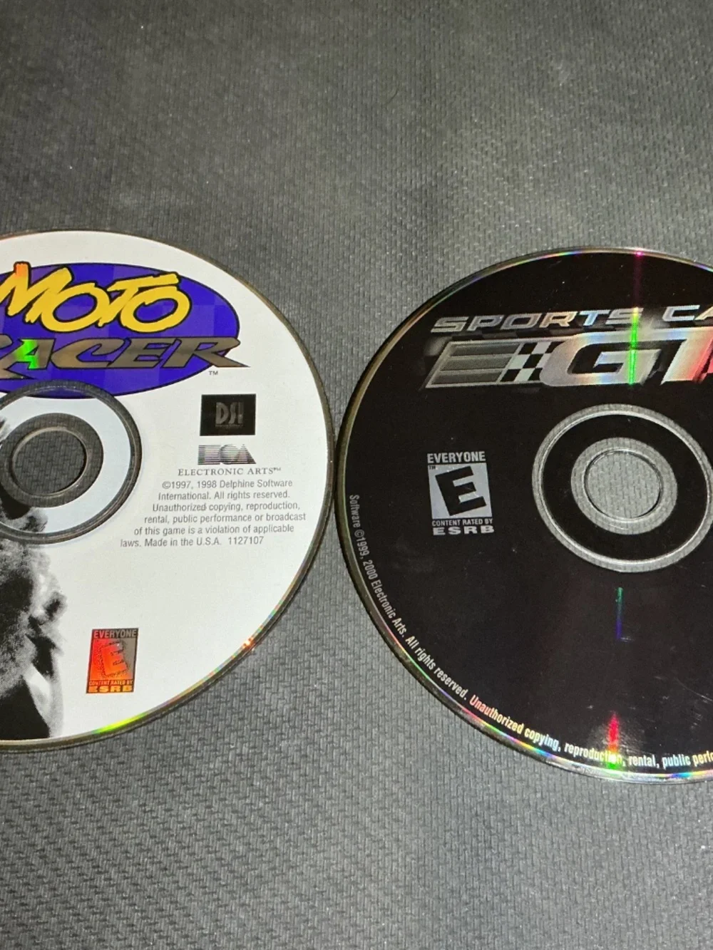 Moto Racer  and Sports Car GT PC games untested Loose Discs